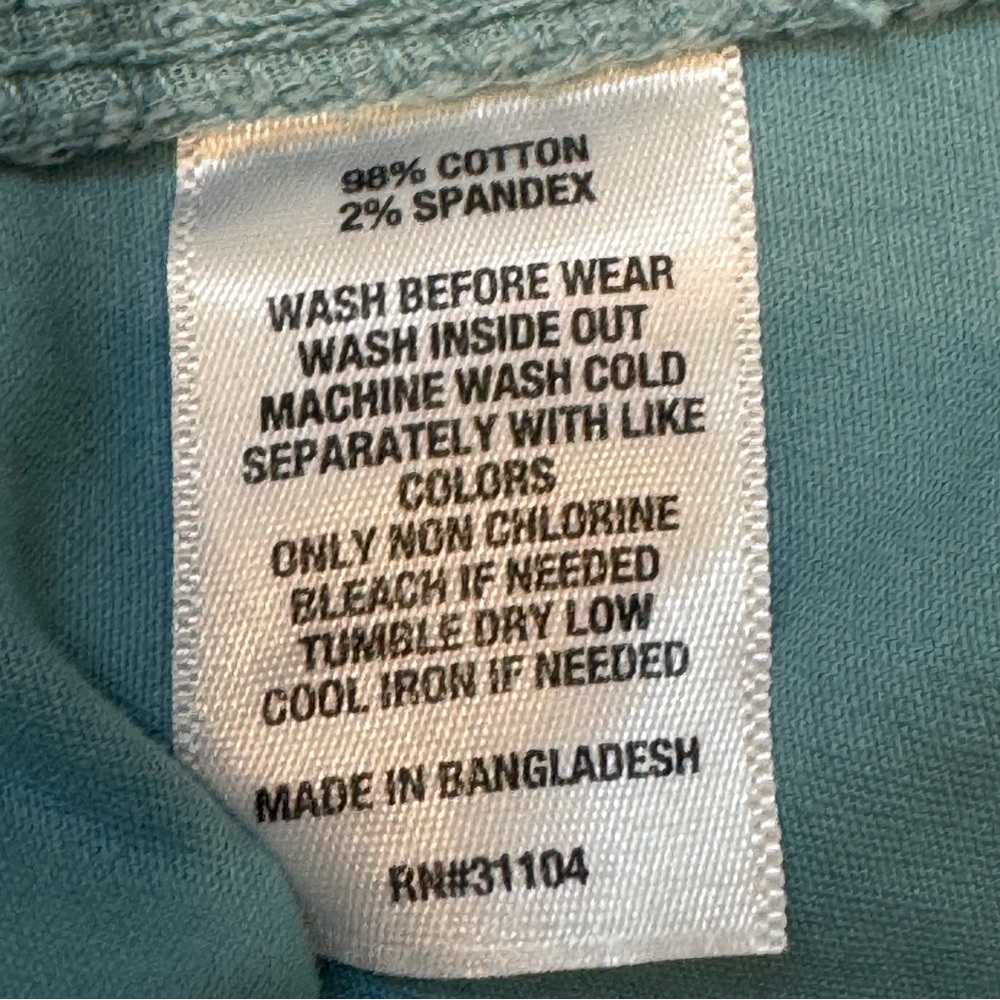 Ocean Coast Stretch Twill Cargo Shorts Women’s 12 Turquoise 3” Inseam NWT - Picture 7 of 8
